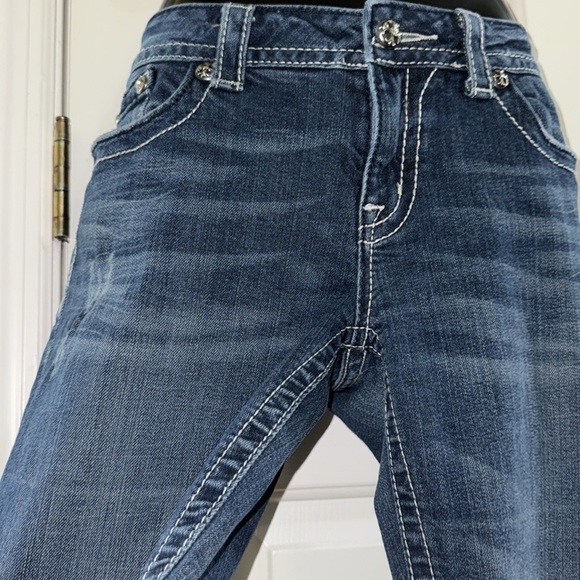 Miss Me Blue Vintage Y2K Denim Boot Cut Crop Low Rise Jeans JP536083v Size 30 - Picture 7 of 14